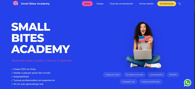 Small Bites Academy - LMS multi-tenant para academia de inglés online