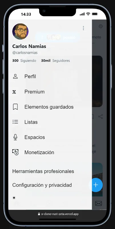 Clon X (Twitter) - UI Sandbox